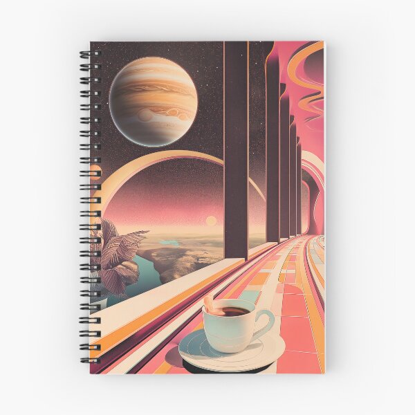 Item preview, Galactic coffeeshop retro futuristic poster designed and sold by Rebelka.
