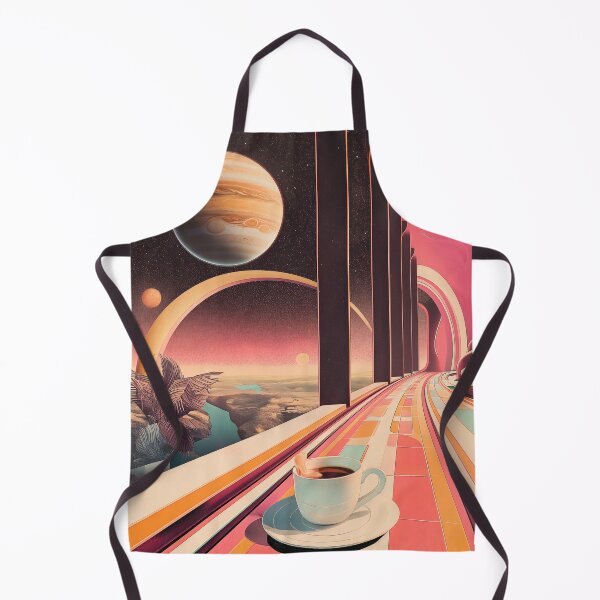 Item preview, Galactic coffeeshop retro futuristic poster designed and sold by Rebelka.