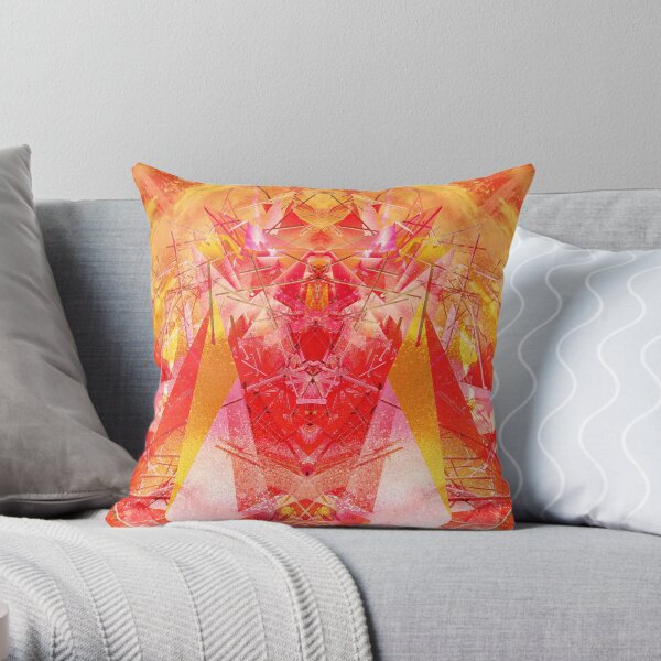 Structured chaos kaleida \2 Throw Pillow