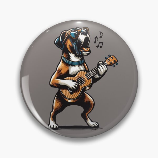 Item preview, Dog Playing Guitar Singing Boxer Dog Funny designed and sold by d247.