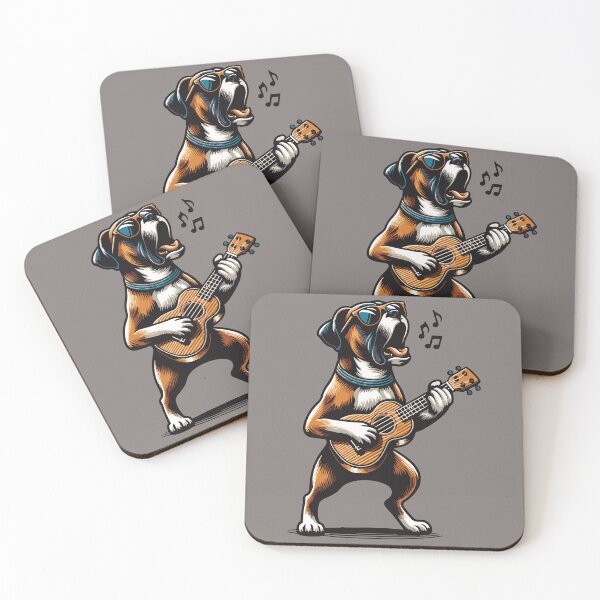 Item preview, Dog Playing Guitar Singing Boxer Dog Funny designed and sold by d247.