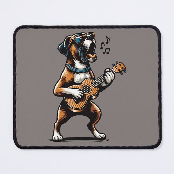 Item preview, Dog Playing Guitar Singing Boxer Dog Funny designed and sold by d247.