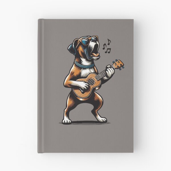 Item preview, Dog Playing Guitar Singing Boxer Dog Funny designed and sold by d247.
