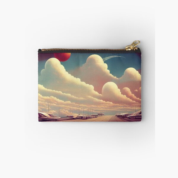 Item preview, Retrofuturistic hovercar parking lot designed and sold by Rebelka.