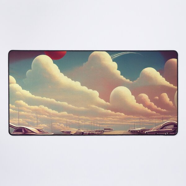 Item preview, Retrofuturistic hovercar parking lot designed and sold by Rebelka.