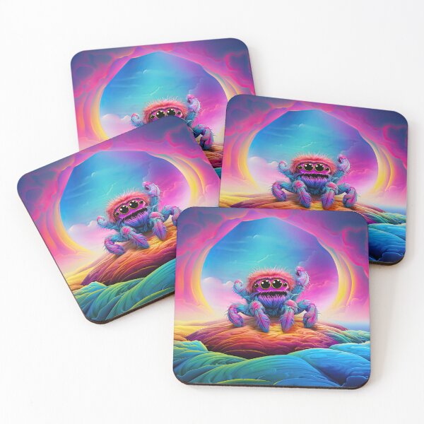 Item preview, Tiny Dancers: Y2K Rainbow Jumping Spider Apparel and Accessories - Spin Whimsy into Style! designed and sold by ChromaKins.
