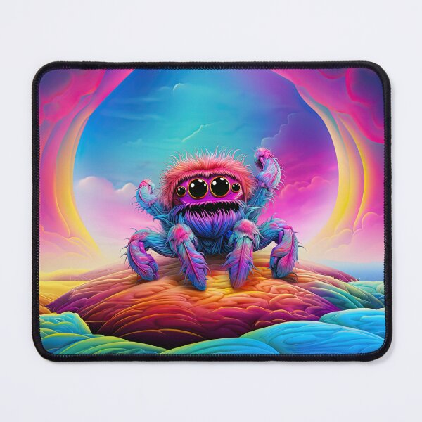 Item preview, Tiny Dancers: Y2K Rainbow Jumping Spider Apparel and Accessories - Spin Whimsy into Style! designed and sold by ChromaKins.