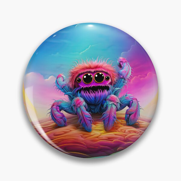 Item preview, Tiny Dancers: Y2K Rainbow Jumping Spider Apparel and Accessories - Spin Whimsy into Style! designed and sold by ChromaKins.