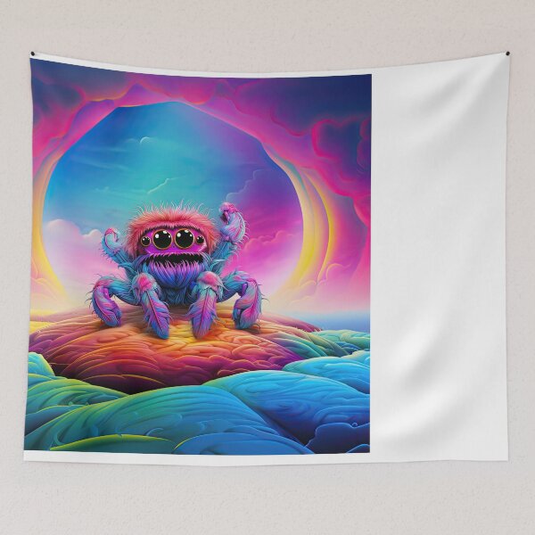 Item preview, Tiny Dancers: Y2K Rainbow Jumping Spider Apparel and Accessories - Spin Whimsy into Style! designed and sold by ChromaKins.