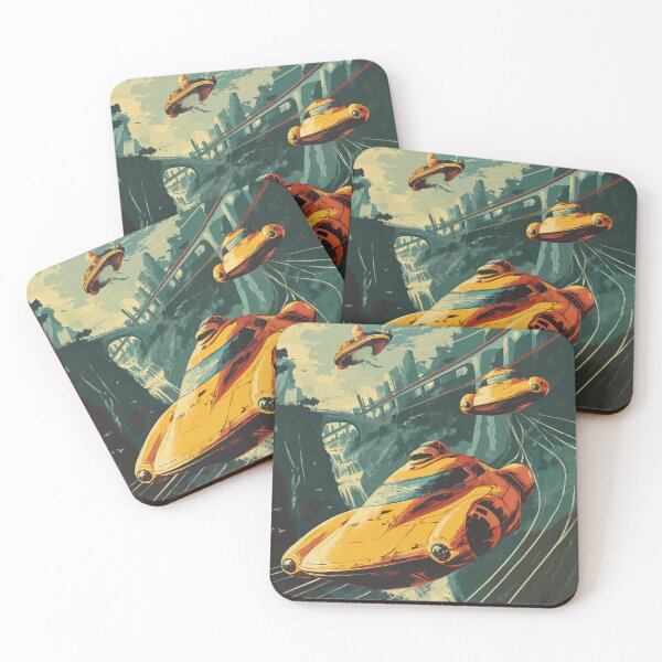 Item preview, Retrofuturistic hovercar race 3 designed and sold by Rebelka.
