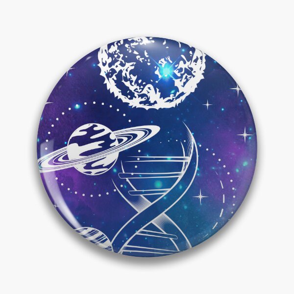 Item preview, Cosmic Aesthetic Universe with Planets and Double Helix in Starry Ink Nebula designed and sold by Trish Dish.
