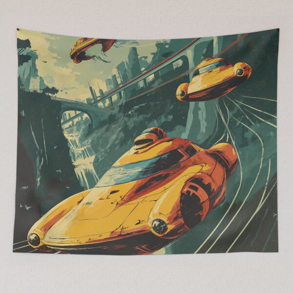 Item preview, Retrofuturistic hovercar race 3 designed and sold by Rebelka.