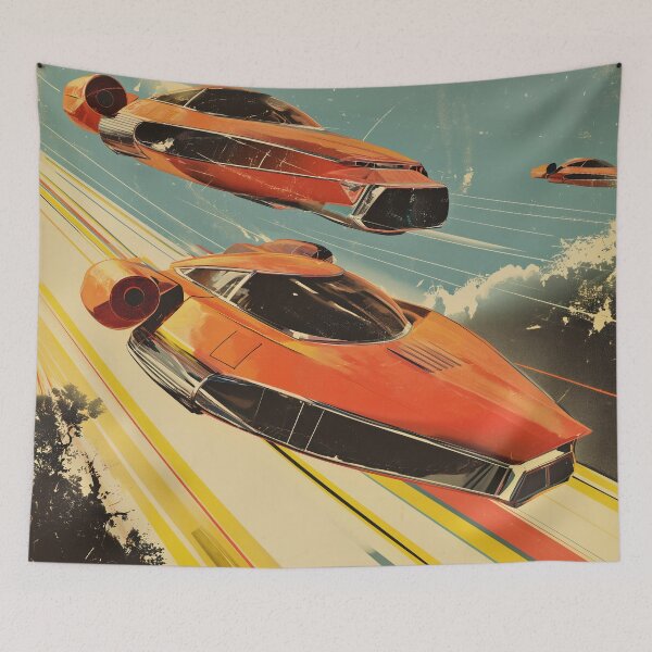 Item preview, Retrofuturistic hovercar race 2 designed and sold by Rebelka.