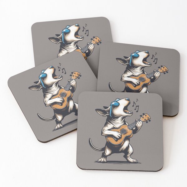 Item preview, Dog Playing Guitar Singing Bull Terrier Funny designed and sold by d247.