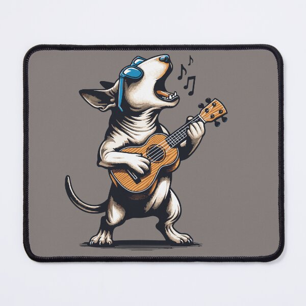 Item preview, Dog Playing Guitar Singing Bull Terrier Funny designed and sold by d247.