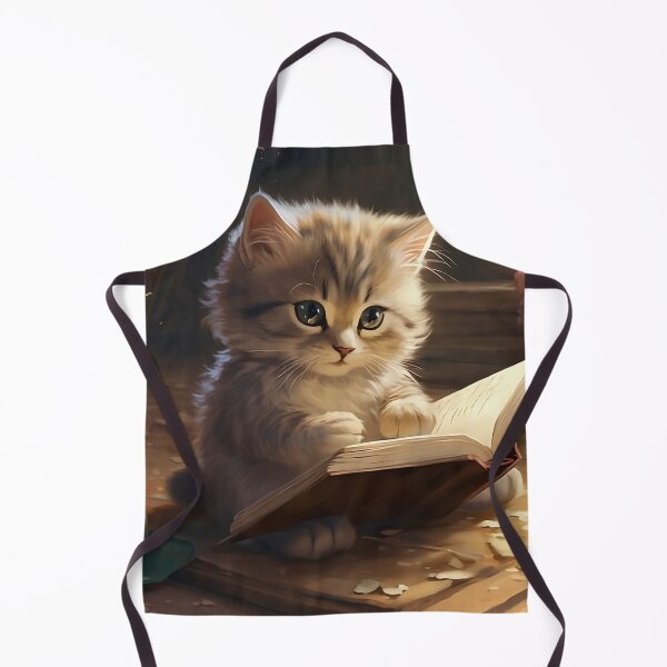 Item preview, Kitten reading book designed and sold by CatsAndDogs-TF.