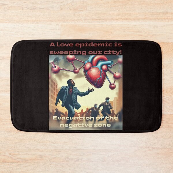 Item preview, A love epidemic is sweeping our city! Evacuation of the negativr zone, Funny heart Valentines day designed and sold by PrinceskiKinii.