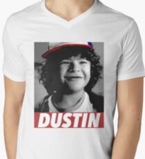 DUSTIN IS MY HERO Men's V-Neck T-Shirt