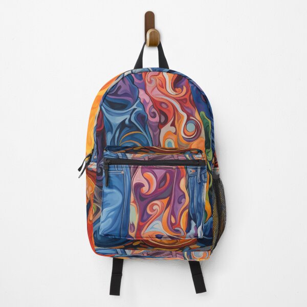 Item preview, Groovy Waves: Colorful Psychedelic Denim Jeans Artwork designed and sold by David Balzen.