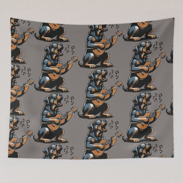 Item preview, Dog Playing Guitar Singing Boerboel Bull Mastiff Rottweiler designed and sold by d247.