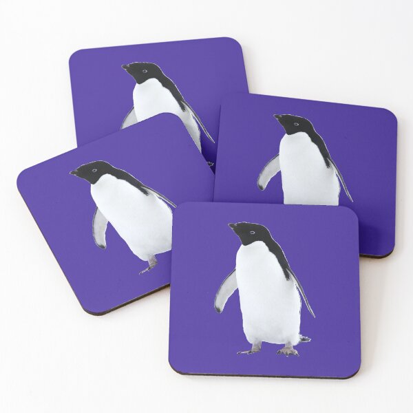 Item preview, Adelie Penguin (Dark Purple #3A2096 background)  designed and sold by SBPenguins.