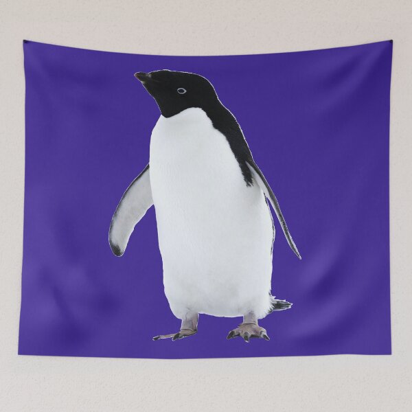Item preview, Adelie Penguin (Dark Purple #3A2096 background)  designed and sold by SBPenguins.