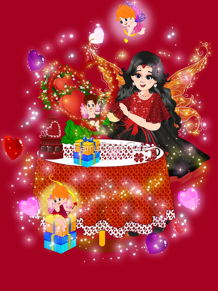 Thumbnail 2 of 2, Kids T-Shirt, Hallie's Valentine Shop~Decorating For Valentine's Day designed and sold by FairyBookClub.
