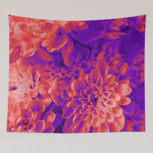 Item preview, Color Trip Boho Soul Flowers in Orange and Purple designed and sold by Trish Dish.