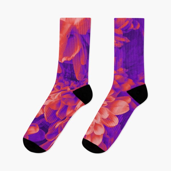 Item preview, Color Trip Boho Soul Flowers in Orange and Purple designed and sold by Trish Dish.