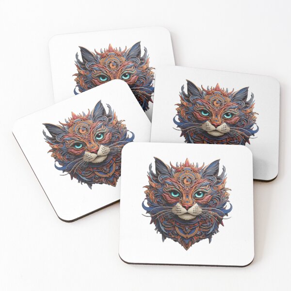 Item preview, Playful Cat and Tiger Abstract Art designed and sold by Chroma--Craft.