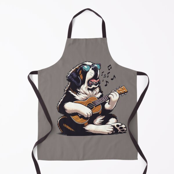 Item preview, Saint Bernard Dog Playing Guitar Singing Funny designed and sold by d247.