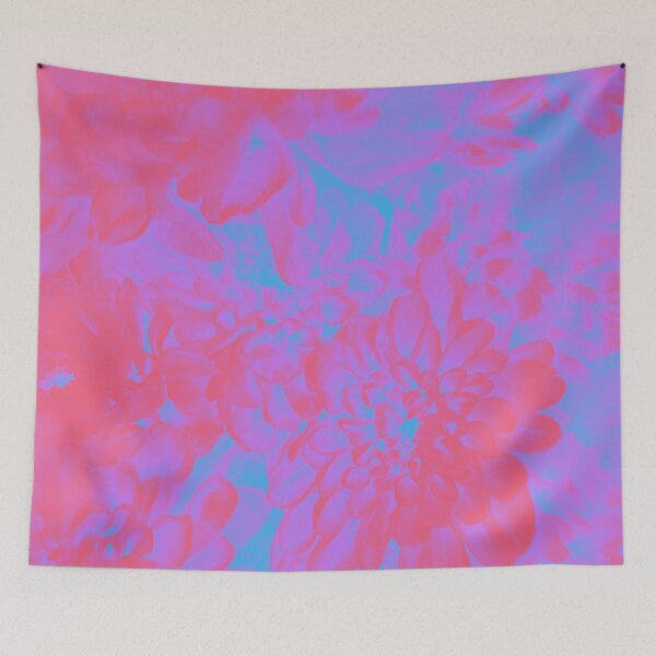 Item preview, Color Trip Boho Soul Flowers in Neon Pink and Blue designed and sold by Trish Dish.
