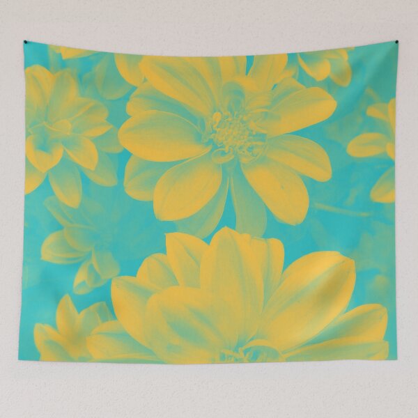 Item preview, Boho Soul Flowers in Yellow and Cyan designed and sold by Trish Dish.