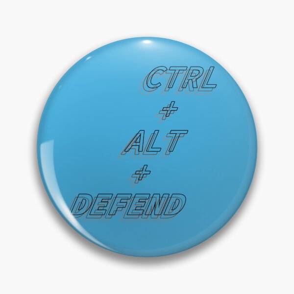 Item preview, CTRL+ALT+DEFEND (Black and White): A Cybersecurity Design designed and sold by McNerdic.
