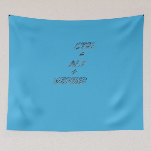 Item preview, CTRL+ALT+DEFEND (Black and White): A Cybersecurity Design designed and sold by McNerdic.