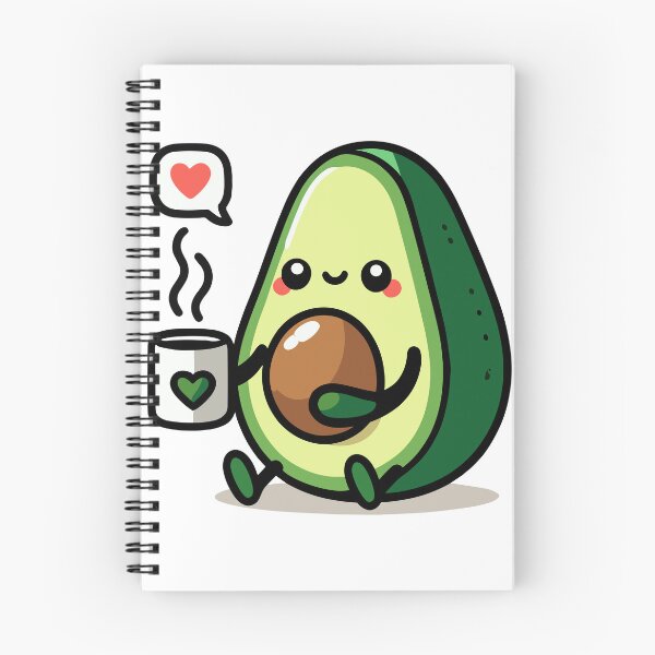 Item preview, Cute Avocado Drinking Coffee designed and sold by BluRockDesigns.