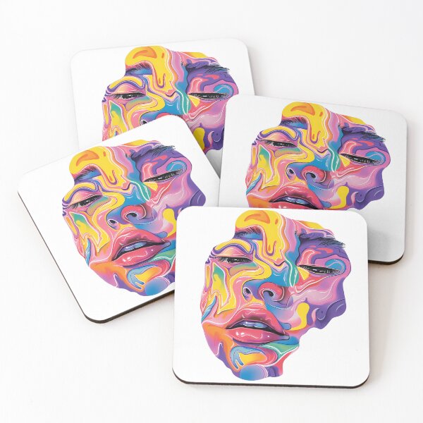 Item preview,  trippy psychedelic face designed and sold by Weirdanya.