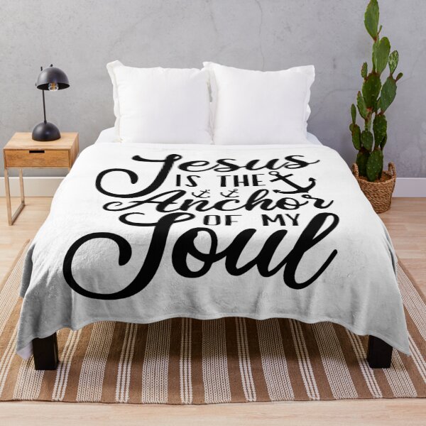 Item preview, SPIRITUAL QUOTE JESUS IS THE ANCHOR OF MY SOUL designed and sold by Sanny88.