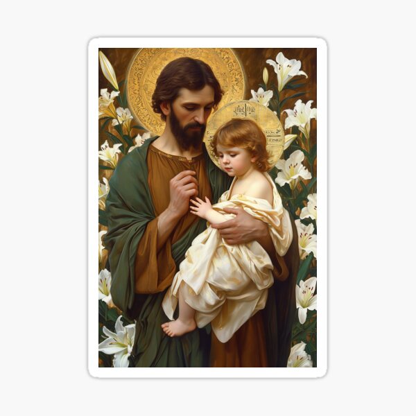 Item preview, Saint Joseph and the Christ Child designed and sold by SanctifiedSouls.