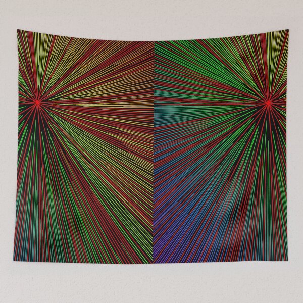 Item preview, Colorful Hyperdrive explosion - red with rainbow highlights version designed and sold by DaveDanchuk.