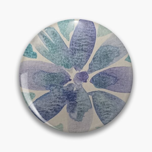 Item preview, Watercolor floral whimsical blue green soft petal  designed and sold by huffensen.