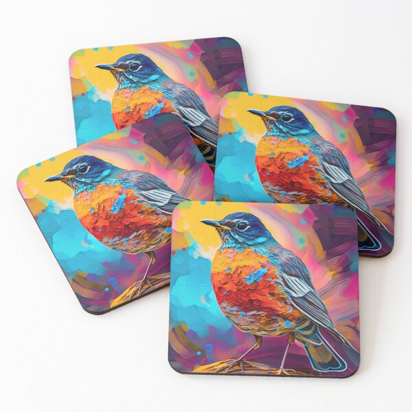Item preview, Colorful Robin Bird designed and sold by KingExpressions.