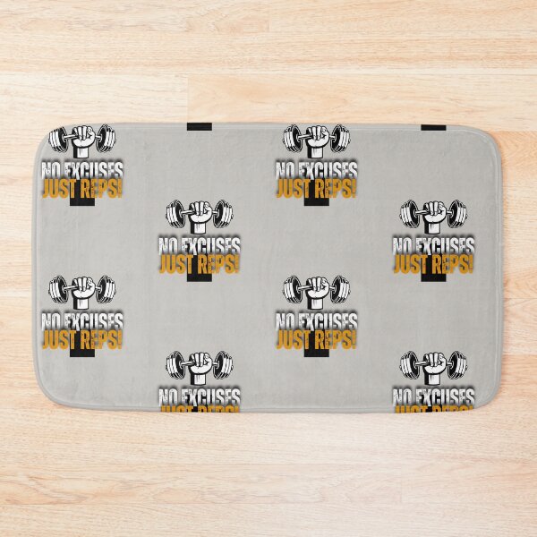 Item preview, No Excuses Just Reps Gym Workout Motivation Training designed and sold by Cust0mCreati0ns.