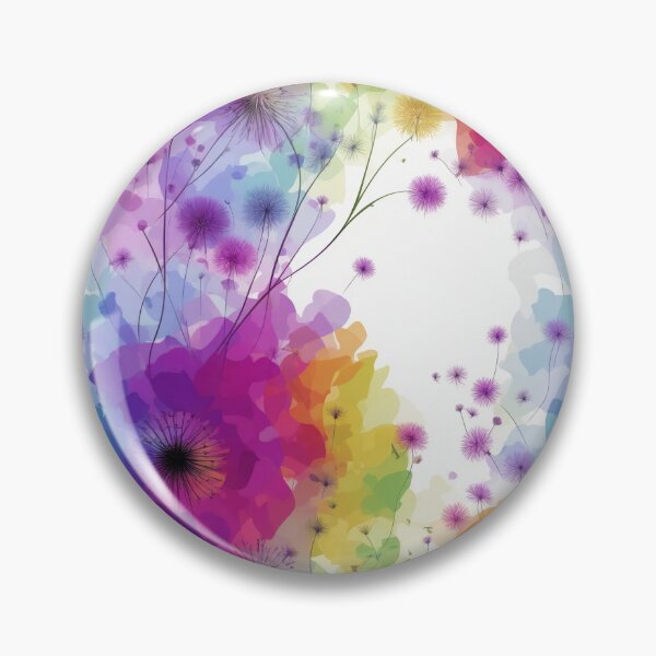 Item preview, Abstract rainbow dandelions flower pattern designed and sold by CoolPixels.