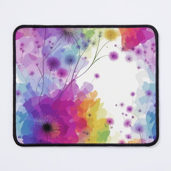 Item preview, Abstract rainbow dandelions flower pattern designed and sold by CoolPixels.