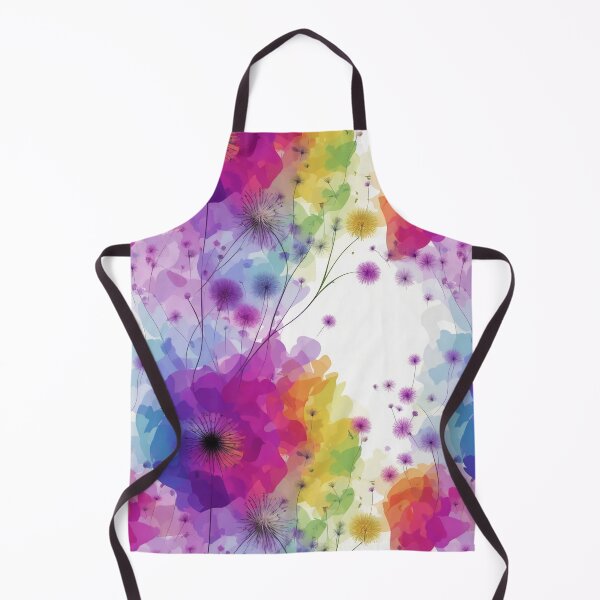 Item preview, Abstract rainbow dandelions flower pattern designed and sold by CoolPixels.