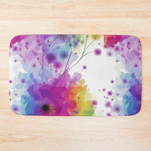 Item preview, Abstract rainbow dandelions flower pattern designed and sold by CoolPixels.