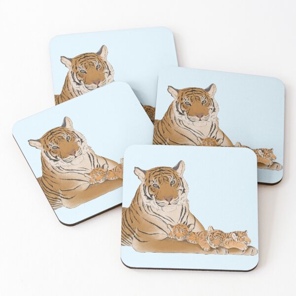 Item preview, Tiger and Cubs designed and sold by Mousewren.
