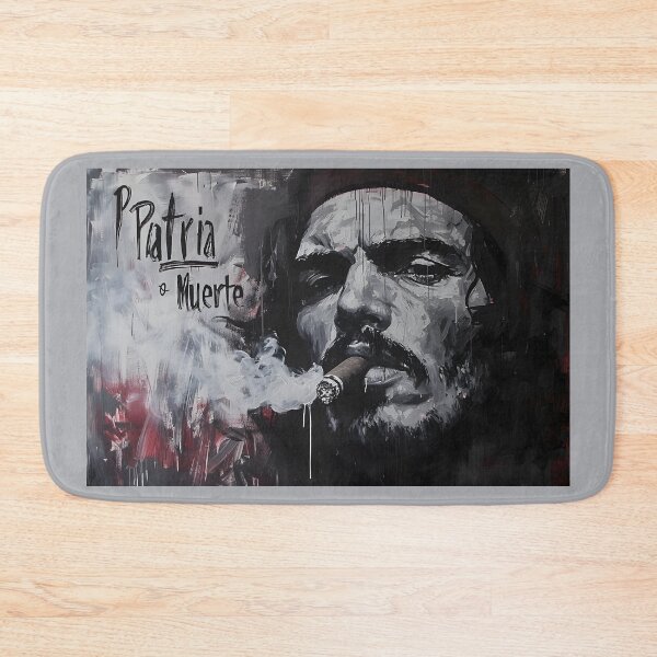 Item preview, Defiant Echoes- Capturing Che Guevara's Revolutionary Essence with Monochromatic Intensity and Cigar designed and sold by OlfactoART Studio.