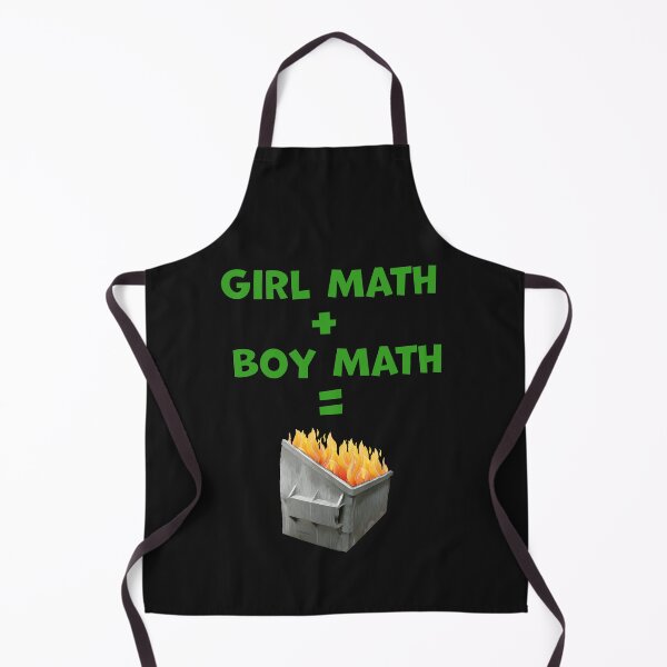 Item preview, Girl Math Plus Boy Math Equals Dumpster Fire Text with Image designed and sold by AliCatOriginals.
